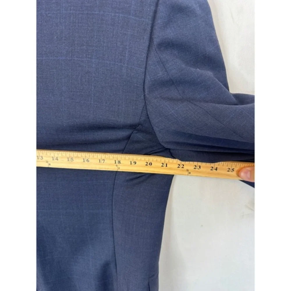 Brooks Brothers 346 Madison Fit Suit Navy Blue 48R Mens‎ Wool 36X30